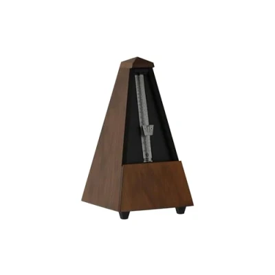 Abbildung von Wittner Metronom 803M Holzgehäuse ohne Glocke Taktell Pyramidenform nussbraun matt