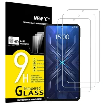 Abbildung von NEW&#039;C 3 Stück, Panzer Schutz Glas für Xiaomi Black Shark 4 / Pro 6,67&quot;, Frei von Kratzern, 9H Härte, HD Displayschutzfolie, 0.33mm Ultra klar, Ultrabeständig