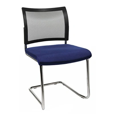 Abbildung von Topstar Besucherstuhl Visit 20 Netz (2er Set) stapelbar blau/schwarz