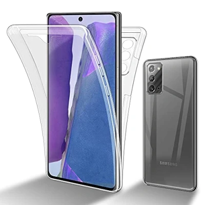 Abbildung von Cadorabo Hülle kompatibel mit Samsung Galaxy Note 20 Schutzhülle TPU Silikon Case 360 Slim Kratzfest Weiche Gummi Rundumschutz für in Transparent