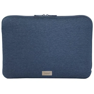 Abbildung von Hama Laptoptasche für Notebooks bis 14,1 Zoll 36cm (Laptop Tasche dünn, 14 1&#039;&#039;, Laptop Hülle Sleeve, gepolstert, aus Jersey zum Schutz PC, Notebook, Asus Acer Thinkpad), blau