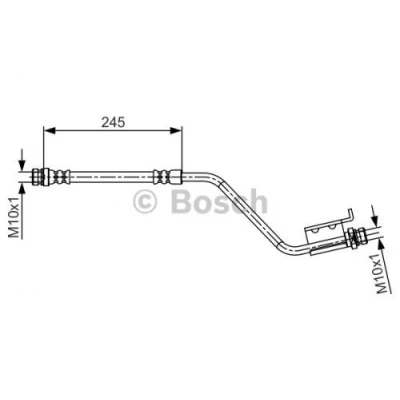 Abbildung von BOSCH 1 987 481 717 Bremsschläuche 245 HYUNDAI: ix20, KIA: Venga