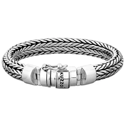 Abbildung von Kuzzoi Braided Statement Armband silvercoloured, Herren, Größe: 19, Silver coloured