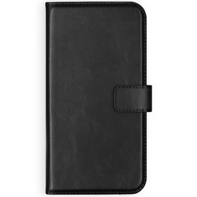 Abbildung von Samsung Galaxy S9 Plus Hülle Echtleder Selencia Klapphülle Handyhülle Schwarz