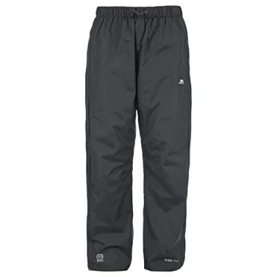 Abbildung von Trespass Purnell, Black, XXS, Wasserdichte Regenhose mit Reißverschluss auf voller Beinlänge für Herren, XX Small / 2XS 2X Small, Schwarz