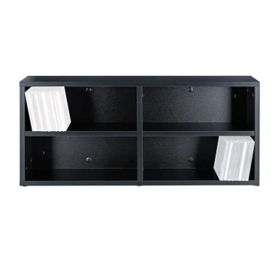 Abbildung von Music Store CD Shelf 180, Schwarz, Stabile MDF Holz Box, Aufbewahrung für 180 Slim CDs, Einfacher Aufbau, Stapelbar, Ideal DJ Desk