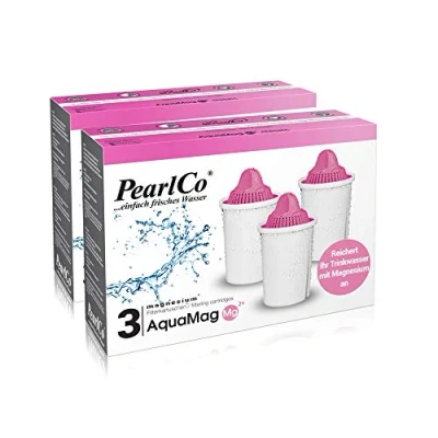 Abbildung von PearlCo Kalk und Wasserfilter Classic Magnesium Filterkartuschen AquaMag Pack 6, Zubehör für Brita u.