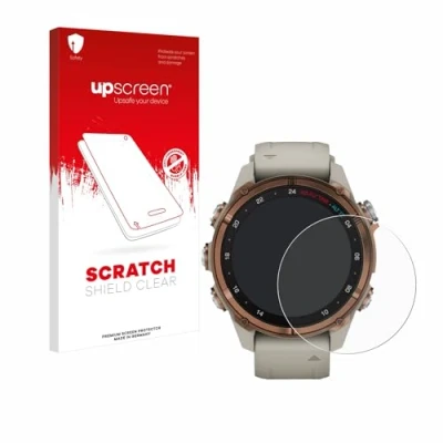 Abbildung von upscreen Schutzfolie für Garmin Descent Mk3 (43 mm) Kristall klar, Kratzschutz, Anti Fingerprint