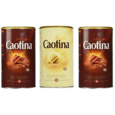Abbildung von Caotina Set 2 x Original Trinkschokolade 500g und 1 Blanc Weiße