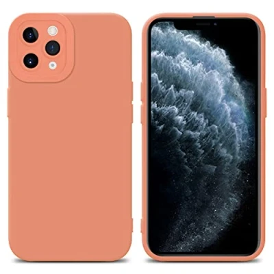 Abbildung von Cadorabo Hülle kompatibel mit Apple iPhone 11 PRO Schutzhülle TPU Silikon Case Liquid Design Kameraschutz Slim Kratzfest Weiche Gummi Rundumschutz für in Orange