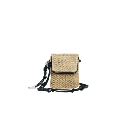 Abbildung von Desigual Mone Logo Raffia Phone Bag Natural