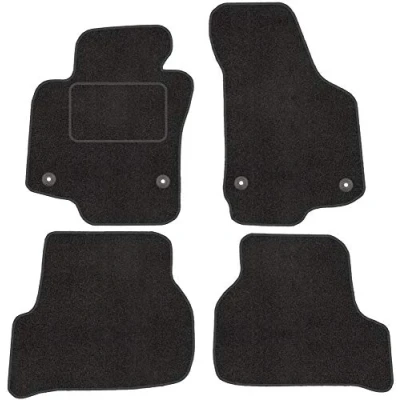 Abbildung von Fußmatten mit Clips 4er Set für VW Golf VI 6 2008 2013 Velours Automatten