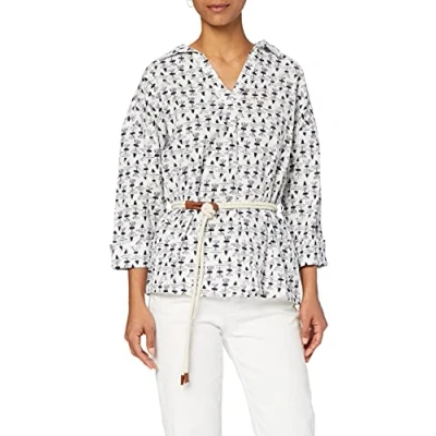 Abbildung von Yargıcı Damen Belt Detail Blouse Bluse, Elfenbein (Off White 037), Small (Herstellergröße: S)