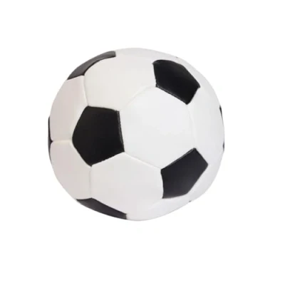 Abbildung von alldoro 60302 Softball, Fußball in schwarz weiß, Softfußball aus Schaumstoff, weicher Schaumstoffball, Kinderball für Drinnen und Draußen, Spielball Kinder Babys ab 0 Monaten, Ø 10 cm