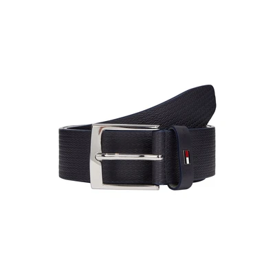 Abbildung von Tommy Hilfiger Ledergürtel &quot;ADAN HERRINGBONE 3.5&quot;, Einfachdornschließe, Metallpatch