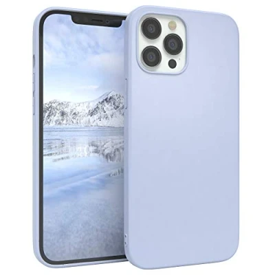 Abbildung von EAZY CASE Handyhülle Silikon mit Kameraschutz kompatibel iPhone 12 Pro Max in Himmelblau Blau, Ultra dünn, Slimcover, Silikonhülle, Hülle, Softcase, Backcover