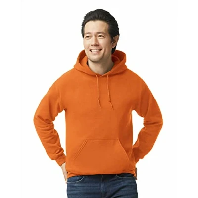 Abbildung von Gildan Unisex Fleece Hoodie Sweatshirt, Style G18500, Multipack Hemd, Safety Orange (1er Pack), XX Large