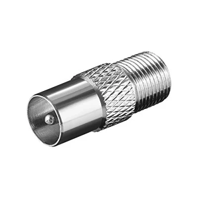 Abbildung von goobay Koax Kabelverbinder F Adapter Buchse Stecker zink (Bulk)