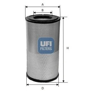 Abbildung von UFI 27.423.00 Luftfilter 519mm 279mm Filtereinsatz