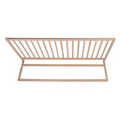 Abbildung von Safetots extra breites hohes Bettgitter aus Holz, Natur, 60 cm hoch x 140 breit, Kleinkind für Sicherheit, sicheres Kinderbettgitter, vormontiert, einfache Installation