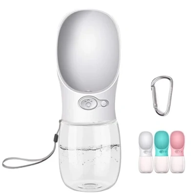 Abbildung von COTOP Hundetrinkflasche für Unterwegs, Tragbare Trinkflasche Hund 350ml, BPA frei Wasserflasche Hunde to go, Reise Trinknapf Klein, Auslaufsicher Wasserspender Pet Outdoor (reinweiß)
