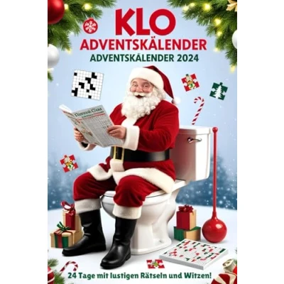 Abbildung von Klo Adventskalender: 24 Tage Rätselspaß mit Sudoku, Labyrinthen, Wortsuche und lustigen Witzen für Männer Frauen!