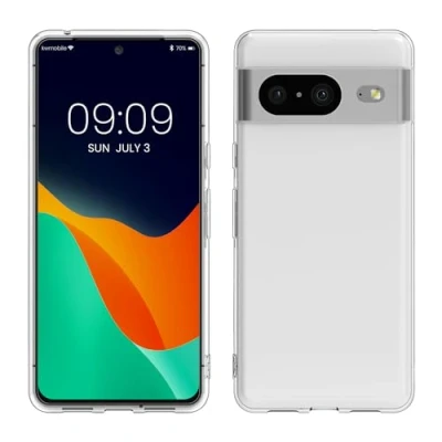 Abbildung von kwmobile Hülle kompatibel mit Google Pixel 8 Silikon Handyhülle Transparent Handy Case in