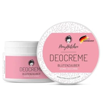 Abbildung von PonyHütchen Deocreme ohne Aluminiumsalze / 50 ml Naturkosmetik Deo Creme/Bio/Vegan/Swiss Handmade/Ideal im Handgepäck/Natürlich wirksam Alu/Deodorant
