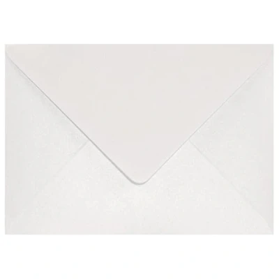 Abbildung von Netuno 100 Briefumschläge Perlmutt Weiß DIN B6 125x 175 mm Aster Metallic White Umschläge Perlweiß Perlglanz metallisch glänzende Kuverts für Hochzeit Taufe Konfirmation Ostern Weihnachten