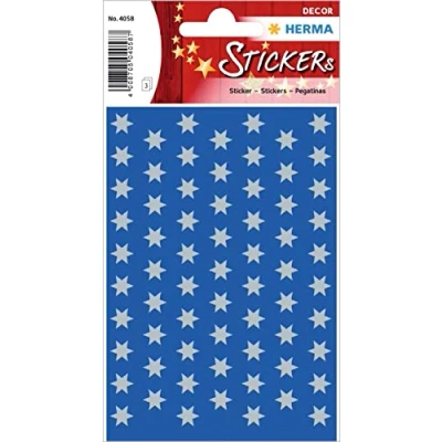 Abbildung von HERMA 4058 Aufkleber Sterne Silber mini, 201 Stück, 8 mm, Stern Sticker aus Papier, Weihnachtssticker Sternaufkleber für Weihnachten Geschenke Adventskalender Dekoration Kinder Belohnung DIY Basteln