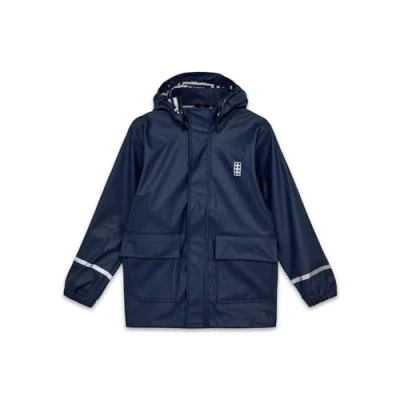 Abbildung von Kabooki Unisex LEGO Regenmantel 100% wasserdicht LWJochy 201 Regenjacke, 590C Dark navy, 92