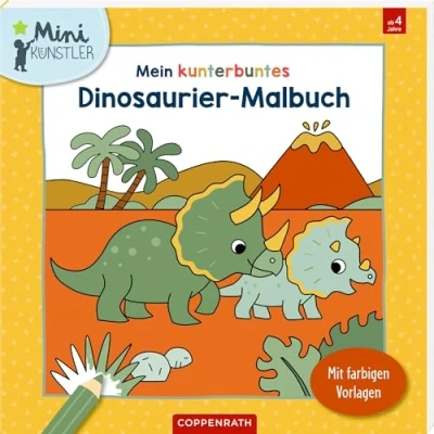 Abbildung von Mein kunterbuntes Dinosaurier Malbuch: mit farbigen Vorlagen: Malbuch Farbvorlagen für Jungs und Mädchen ab 4 Jahren (Mini Künstler)