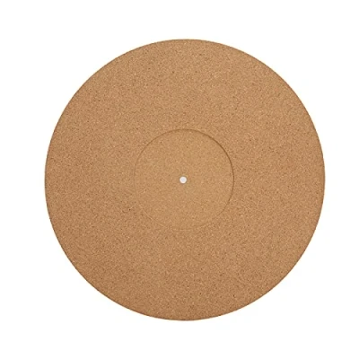 Abbildung von Plattenspieler Matte Weichkork,Plattenteller Slipmat Antistatische Korkmatte 12 Zoll Kork LP Universal für Schallplattenunterlage,Verbessert Den Klang und Reduziert Geräusche