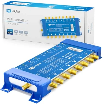 Abbildung von Multischalter pmse 9/8 HB DIGITAL 2X SAT bis 8 x Teilnehmer/Receiver für Full HDTV 3D 4K UHD