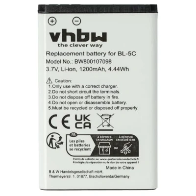Abbildung von vhbw Akku kompatibel mit Agfeo DECT 60, 65 IP, 70 75 60 IP schnurlos Festnetz Telefon (1200 mAh, 3,7 V, Li Ion)