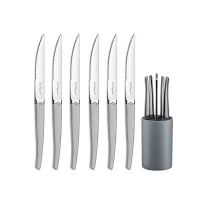 Abbildung von Lou Laguiole Jet 6 Steakmesser + Messerblock Satin