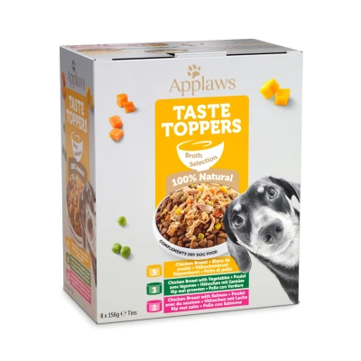 Abbildung von Applaws Dog Taste Toppers Multipack in Brühe 8 x 156 gr.