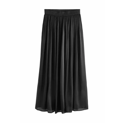 Abbildung von Next Liquid Regular FIT Faltenrock, Damen, Größe: 38, Black
