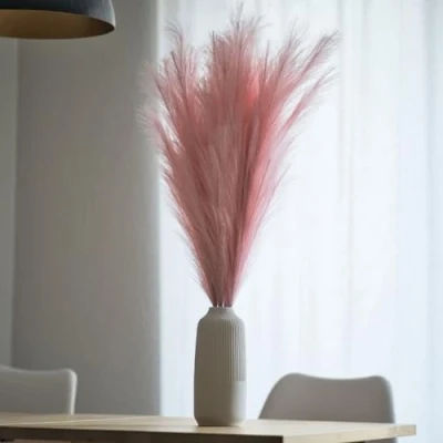 Abbildung von Kunstpflanze Künstliches Pampasgras Trockenblumen Deko XXL Kunstblume Pampas gras, Layba, Höhe 100 cm, Rosa 3 Stiele