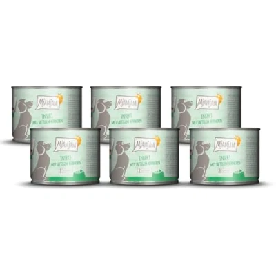 Abbildung von MjAMjAM Premium Nassfutter für Hunde Insekt mit saftigem Hühnchen, 6er Pack (6 x 200 g), getreidefrei Insektenprotein