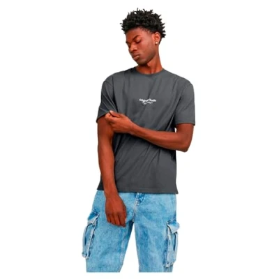 Abbildung von Jack &amp; Jones Jorvesterbro TEE CREW NECK Tshirt print, Herren, Größe: XXL, Iron gate
