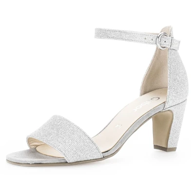 Abbildung von Gabor Riemensandalette, Damen, Größe: 40, Silber/light grey Schuhe