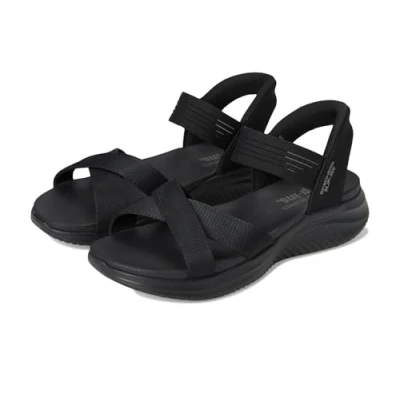 Abbildung von Skechers Ultra FLEX 3.0 Keilsandalette, Damen, Größe: 41, Black/gore Schuhe