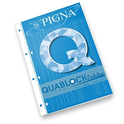 Abbildung von Pigna 02112155 M collati Block mit 4 Löcher verstärkt A4, 40 Blatt, 5er Pack
