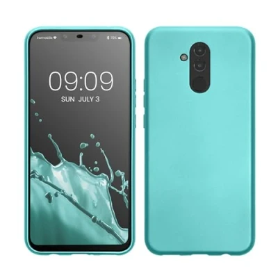 Abbildung von kwmobile Case kompatibel mit Huawei Mate 20 Lite Hülle Schutzhülle aus Silikon metallisch schimmernd Handyhülle Metallic Mintgrün
