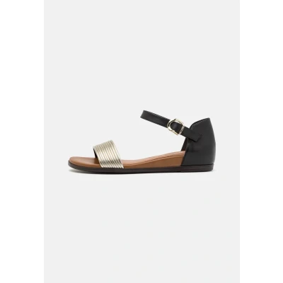 Abbildung von Tamaris Riemensandalette, Damen, Größe: 37, Black/gold Schuhe