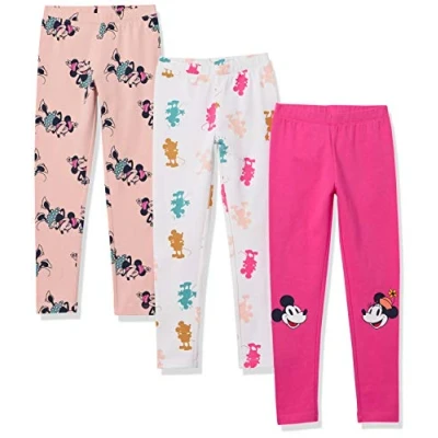 Abbildung von Amazon Essentials Disney Marvel Star Wars Frozen Princess Mädchen Leggings, 3er Pack, Mickey, 5 Jahre