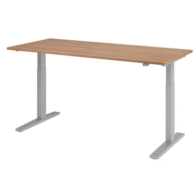 Abbildung von Hammerbacher Schreibtisch XMKA19 Nussbaum/Silber