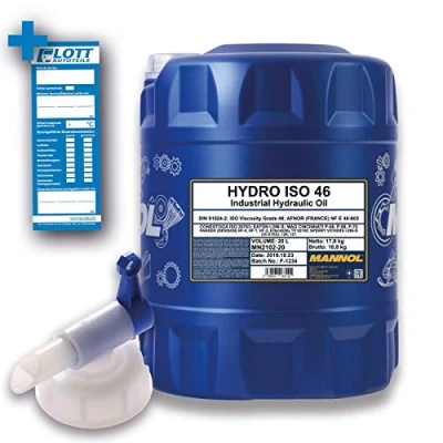 Abbildung von MANNOL 20L Hydrauliköl Schmierstoff Hydro ISO 46 Mineralöl MN2102 20 + Auslaufhahn