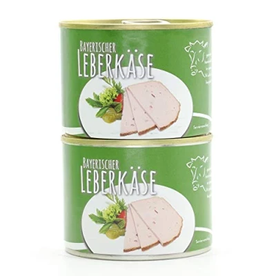 Abbildung von 2 X Konserve 200g Diem Bayrischer Leberkäse Fleischkäse, Brotzweitwurst lange haltbar